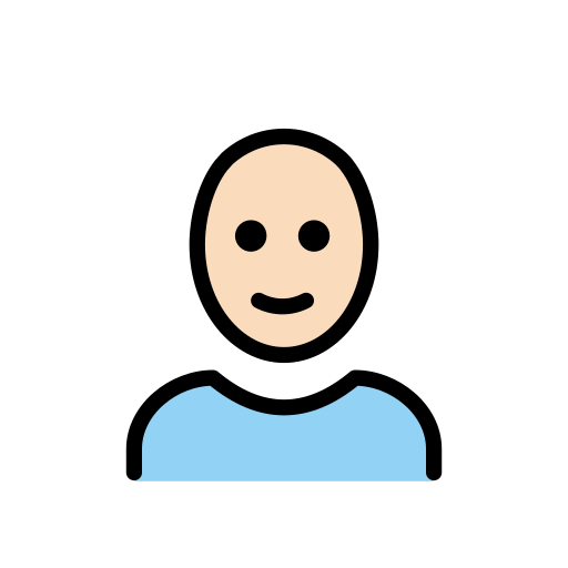 Woman: Bald: Light Skin Tone on OpenMoji