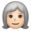 Woman: White Hair: Light Skin Tone on Samsung
