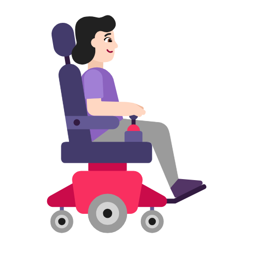 Woman In Motorized Wheelchair Facing Right: Light Skin Tone on Microsoft Fluent