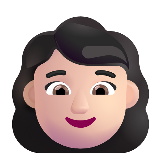 Woman: Light Skin Tone on Microsoft 3D
