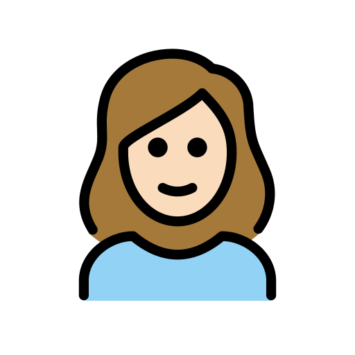 Woman: Light Skin Tone on OpenMoji