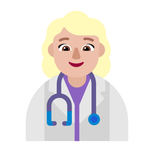 Woman Health Worker: Medium-Light Skin Tone on Microsoft Fluent