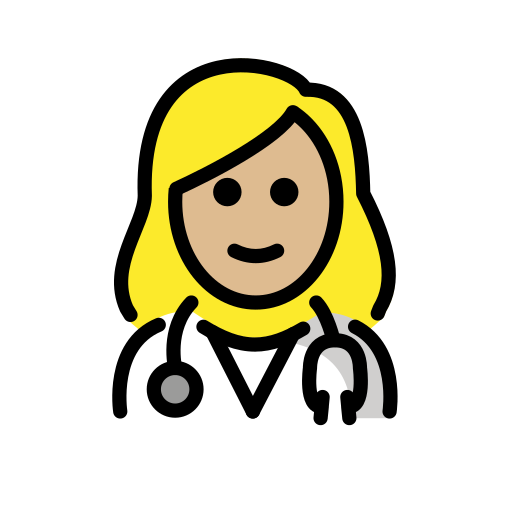 Woman Health Worker: Medium-Light Skin Tone on OpenMoji
