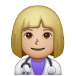 Woman Health Worker: Medium-Light Skin Tone on Samsung
