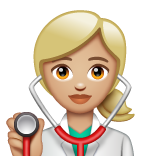 Woman Health Worker: Medium-Light Skin Tone on WhatsApp