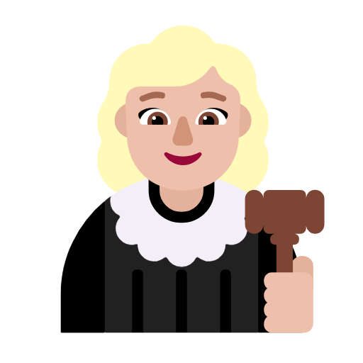Woman Judge: Medium-Light Skin Tone on Microsoft Fluent