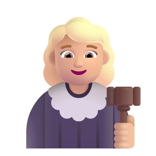 Woman Judge: Medium-Light Skin Tone on Microsoft 3D
