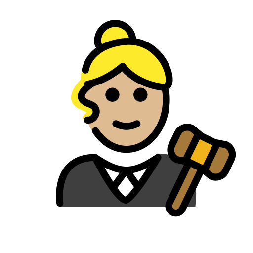 Woman Judge: Medium-Light Skin Tone on OpenMoji