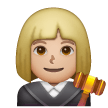 Woman Judge: Medium-Light Skin Tone on Samsung