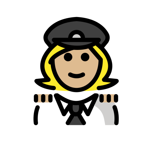 Woman Pilot: Medium-Light Skin Tone on OpenMoji