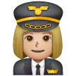Woman Pilot: Medium-Light Skin Tone on Samsung