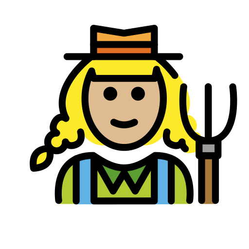 Woman Farmer: Medium-Light Skin Tone on OpenMoji
