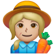 Woman Farmer: Medium-Light Skin Tone on Samsung