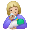 Woman Feeding Baby: Medium-Light Skin Tone on Samsung