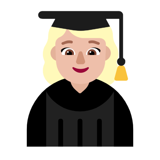 Woman Student: Medium-Light Skin Tone on Microsoft Fluent