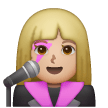 Woman Singer: Medium-Light Skin Tone on Samsung