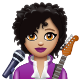 Woman Singer: Medium-Light Skin Tone on WhatsApp