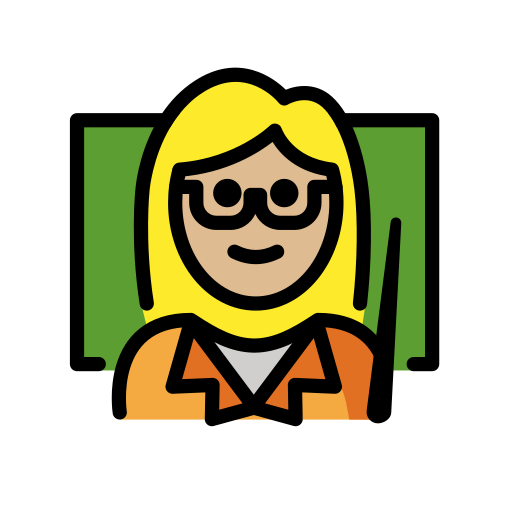 Woman Teacher: Medium-Light Skin Tone on OpenMoji