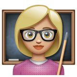 Woman Teacher: Medium-Light Skin Tone on WhatsApp