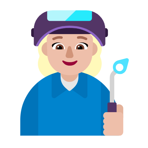 Woman Factory Worker: Medium-Light Skin Tone on Microsoft Fluent