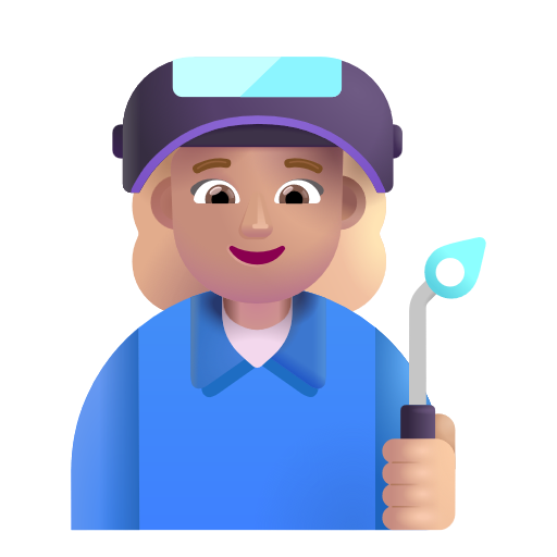 Woman Factory Worker: Medium-Light Skin Tone on Microsoft 3D