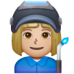 Woman Factory Worker: Medium-Light Skin Tone on Samsung