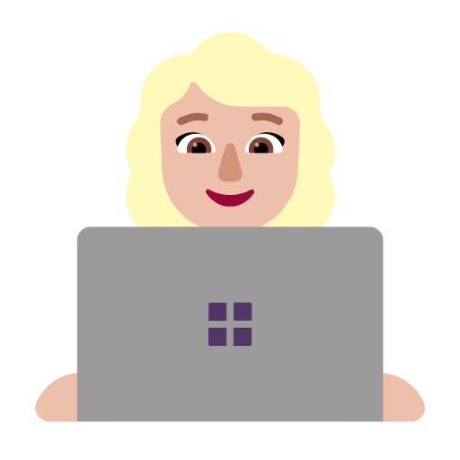Woman Technologist: Medium-Light Skin Tone on Microsoft Fluent
