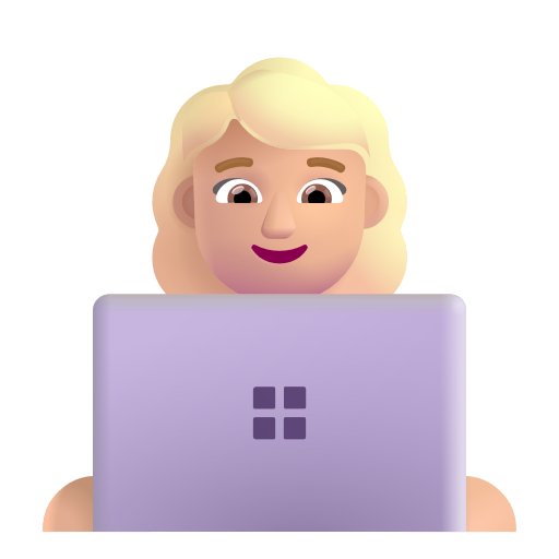 Woman Technologist: Medium-Light Skin Tone on Microsoft 3D
