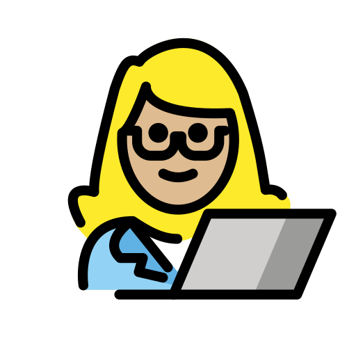 Woman Technologist: Medium-Light Skin Tone on OpenMoji
