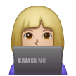 Woman Technologist: Medium-Light Skin Tone on Samsung