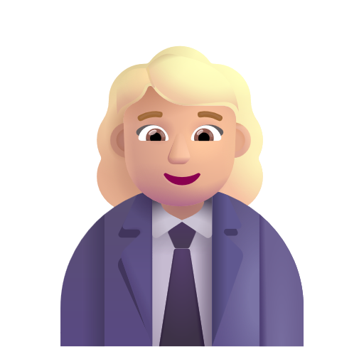 Woman Office Worker: Medium-Light Skin Tone on Microsoft 3D