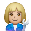 Woman Mechanic: Medium-Light Skin Tone on Samsung