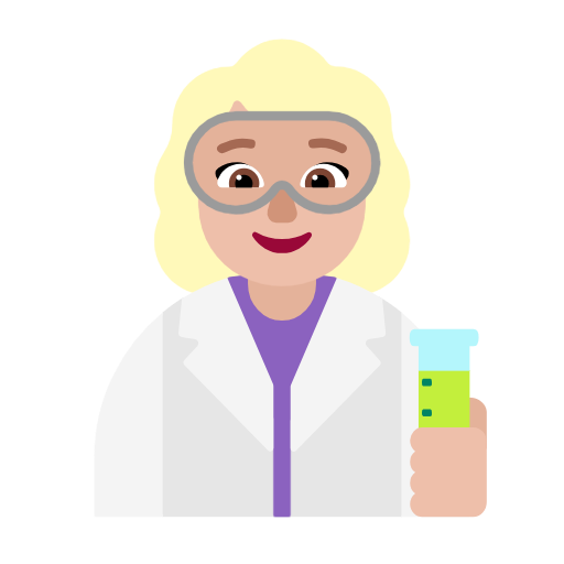 Woman Scientist: Medium-Light Skin Tone on Microsoft Fluent