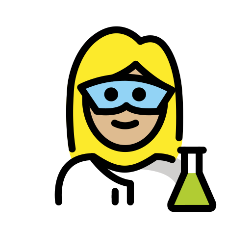Woman Scientist: Medium-Light Skin Tone on OpenMoji