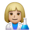 Woman Scientist: Medium-Light Skin Tone on Samsung