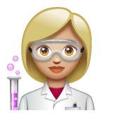 Woman Scientist: Medium-Light Skin Tone on WhatsApp