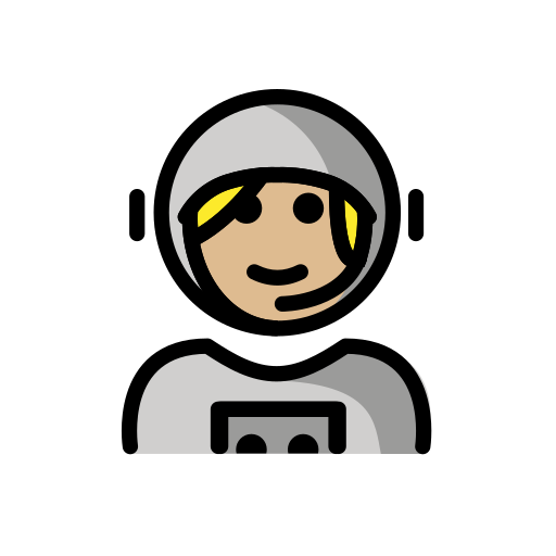 Woman Astronaut: Medium-Light Skin Tone on OpenMoji