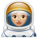 Woman Astronaut: Medium-Light Skin Tone on WhatsApp