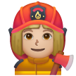 Woman Firefighter: Medium-Light Skin Tone on Samsung