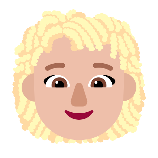 Woman: Curly Hair: Medium-Light Skin Tone on Microsoft Fluent