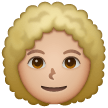 Woman: Curly Hair: Medium-Light Skin Tone on Samsung