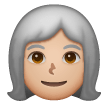 Woman: White Hair: Medium-Light Skin Tone on Samsung
