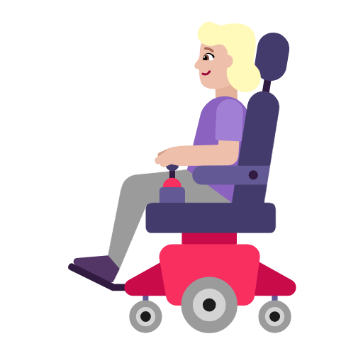 Woman In Motorized Wheelchair: Medium-Light Skin Tone on Microsoft Fluent