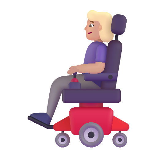 Woman In Motorized Wheelchair: Medium-Light Skin Tone on Microsoft 3D