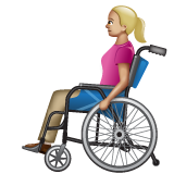 Woman In Manual Wheelchair: Medium-Light Skin Tone on WhatsApp