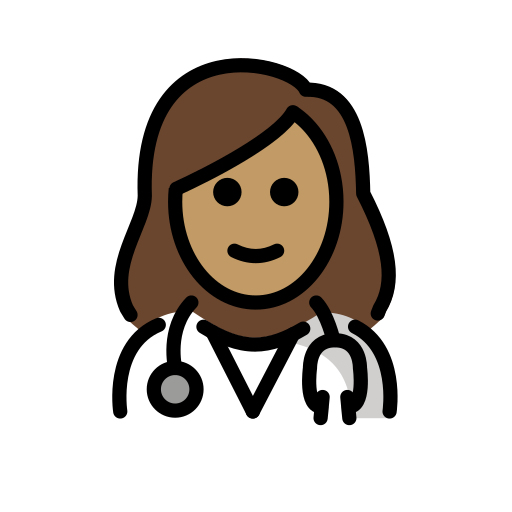 Woman Health Worker: Medium Skin Tone on OpenMoji