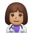 Woman Health Worker: Medium Skin Tone on Samsung