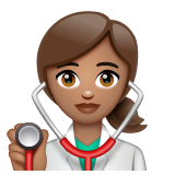 Woman Health Worker: Medium Skin Tone on WhatsApp