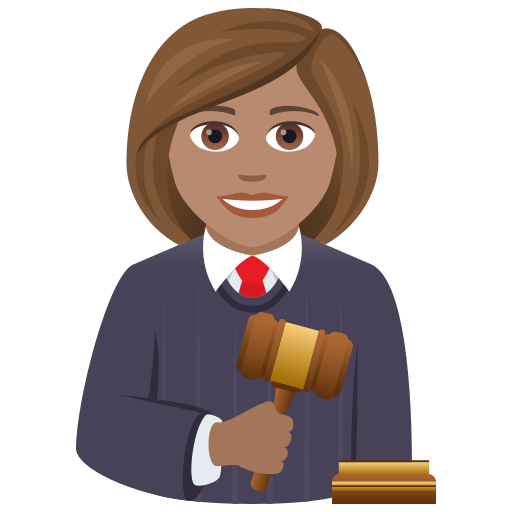 Woman Judge: Medium Skin Tone on JoyPixels