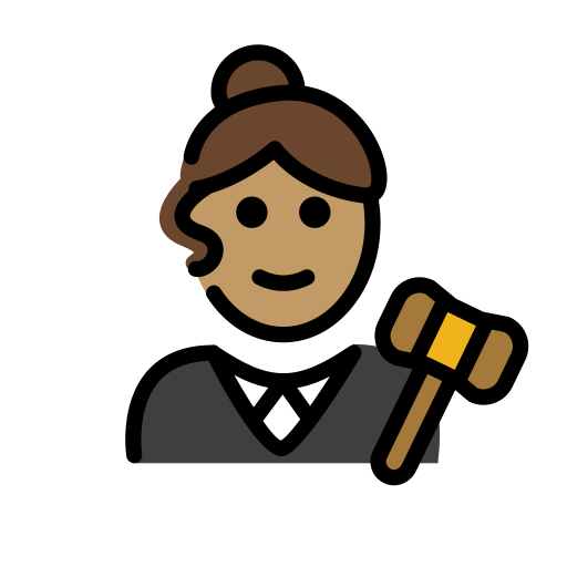 Woman Judge: Medium Skin Tone on OpenMoji